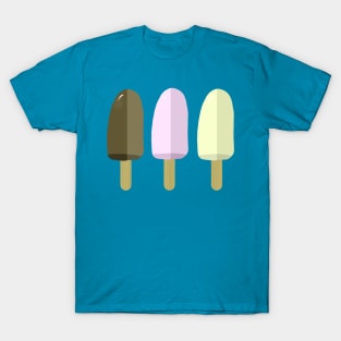 Icecream Popsicle Vanilla Chocolate Strawberry Summer T-Shirt